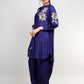 Embroidered Co-Ord Set for Women Online in India – Blue Silk Zari Work by Natica