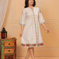 Khadi embroidered cotton dress – Hand Embroidered Dress for Women Online at Natica