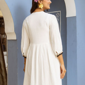 Handcrafted Boho Cotton Dress with Embroidery - Shop Women’s Dresses Online | Natica