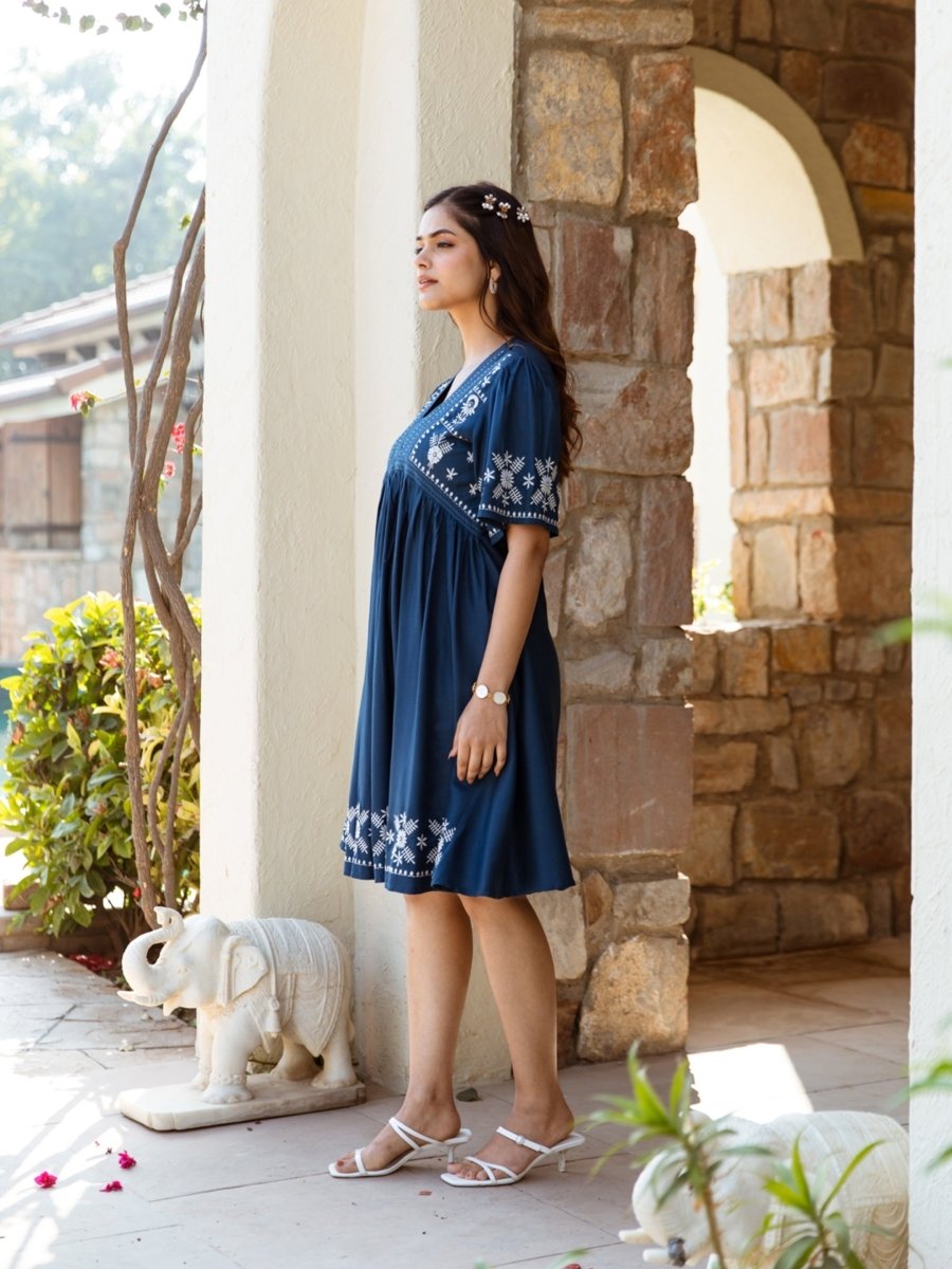 Hand Embroidered Dress for Women Online - Natica NATICA Hand Embroidered Dress for Women Online - Natica NATICA