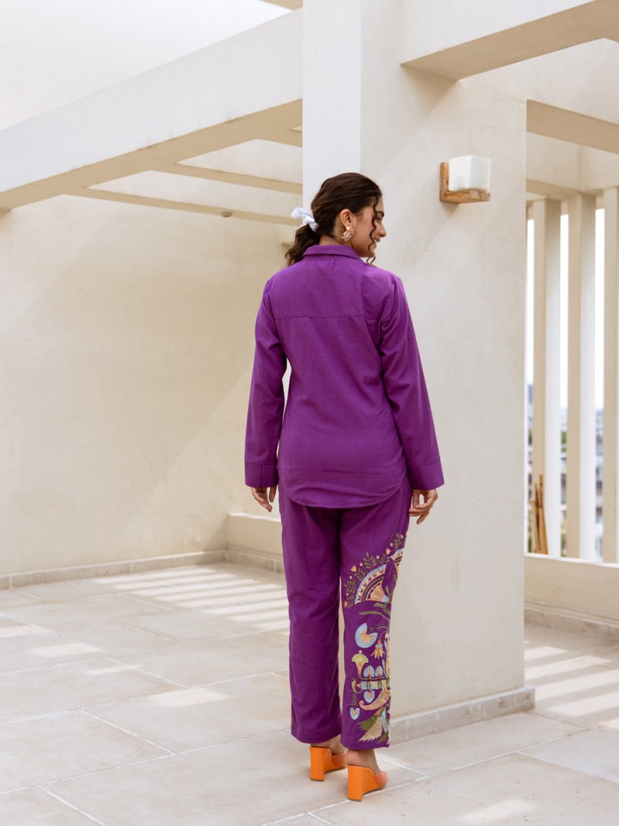 Shop Western Co-ords Set for Women Online in India – Floral Silk Design Natica