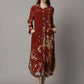 Rust Red Floral Silk Dress - Buy Stylish Dresses for Women Online in India
at Natica
