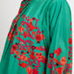 Natica Breezy Oversized Cotton Co-Ord Set – Multi-coloured Embroidered Design