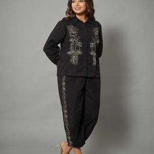 Buy Natica Stylish & Western Co-Ord Sets – Black Cotton Women’s Outfit