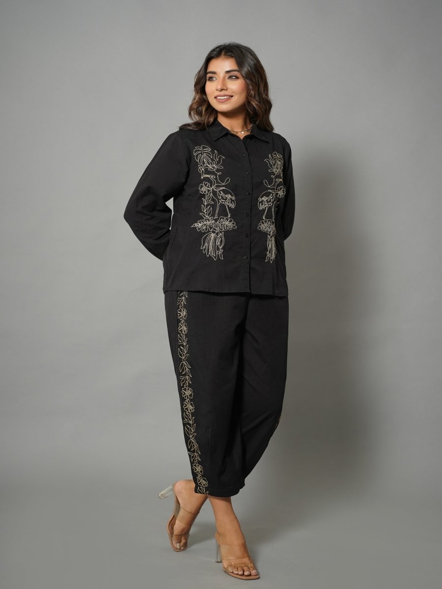 Buy Natica Stylish & Western Co-Ord Sets – Black Cotton Women’s Outfit