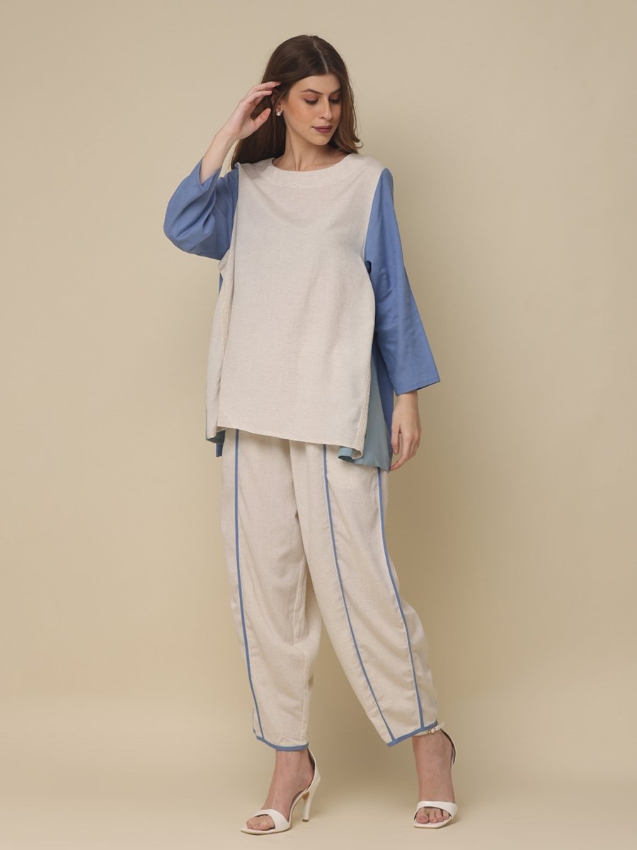Buy Natica Stylish & Western Co-Ord Sets – Oversized Blue Cotton