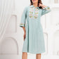 Natica pastel sky stylish threaded dress – Buy stylish dresses for women online in India