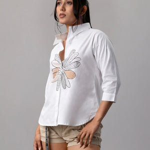 Petal Patch Embroidered Shirt
