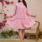 Natica pink bloom hand embroidered dress – Buy Maxi Dresses for Women Online in India