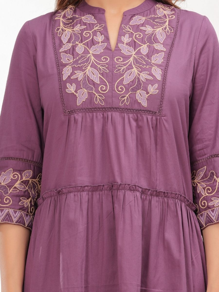 Natica plum charm fit flare outfit – Buy party dresses for women online in India