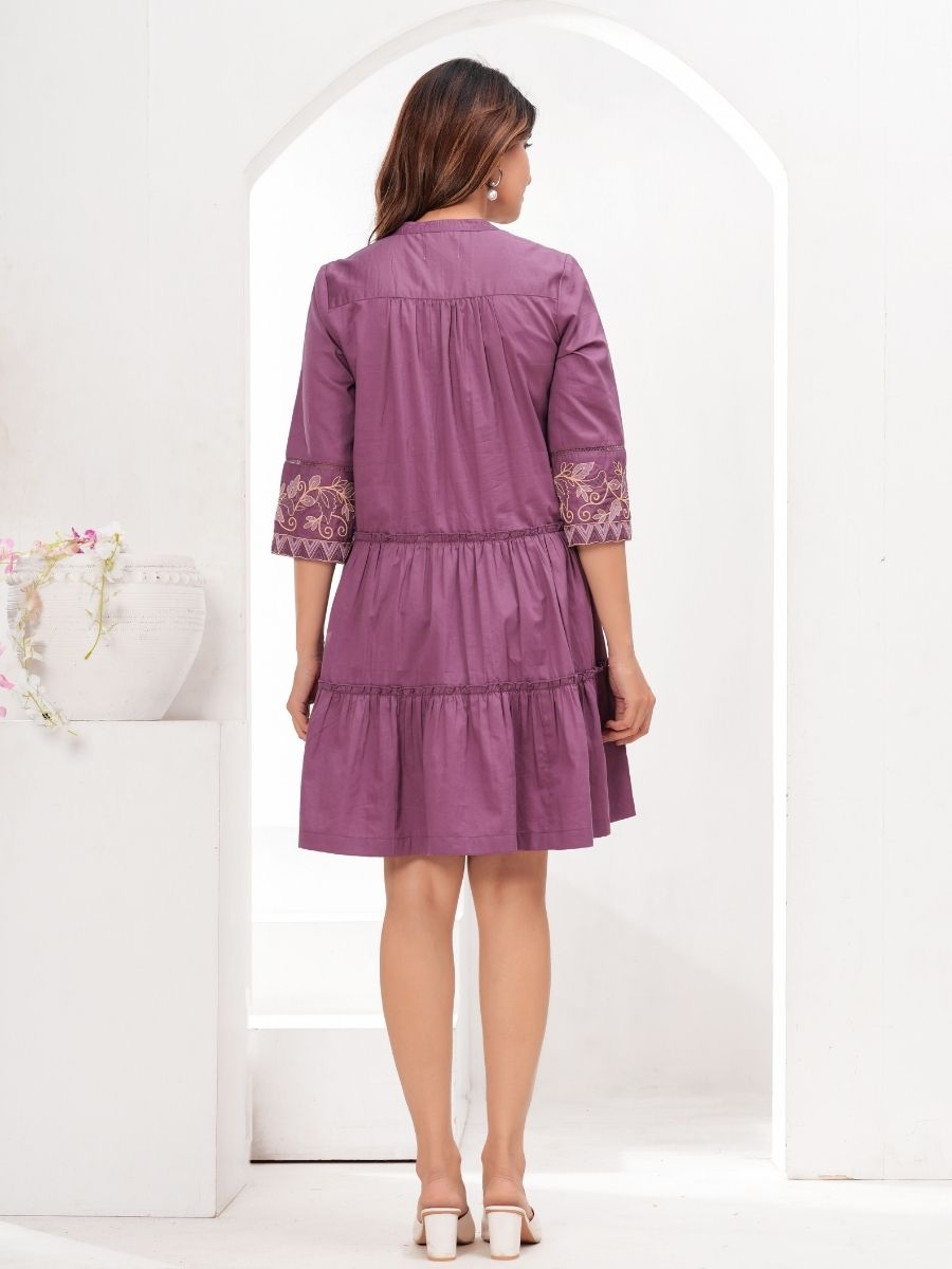 Natica plum charm workwear dress – Buy work dresses for women online in India