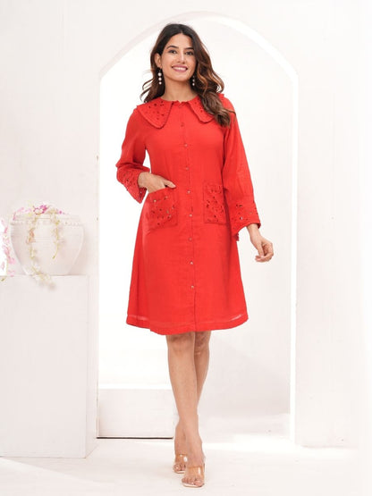 Natica red hot chic dress – Buy party dresses for women online in India