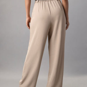 Relaxed Loose Fit High-Rise Pleated Trousers for Women Online
