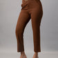 Buy Slim Fit Rust Brown Trousers for Women in India – Natica