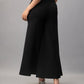 Black Relaxed Wide Leg Formal Trousers for Women Online