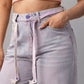 Buy Purple Denim Wide Leg Pants for Women Online in India