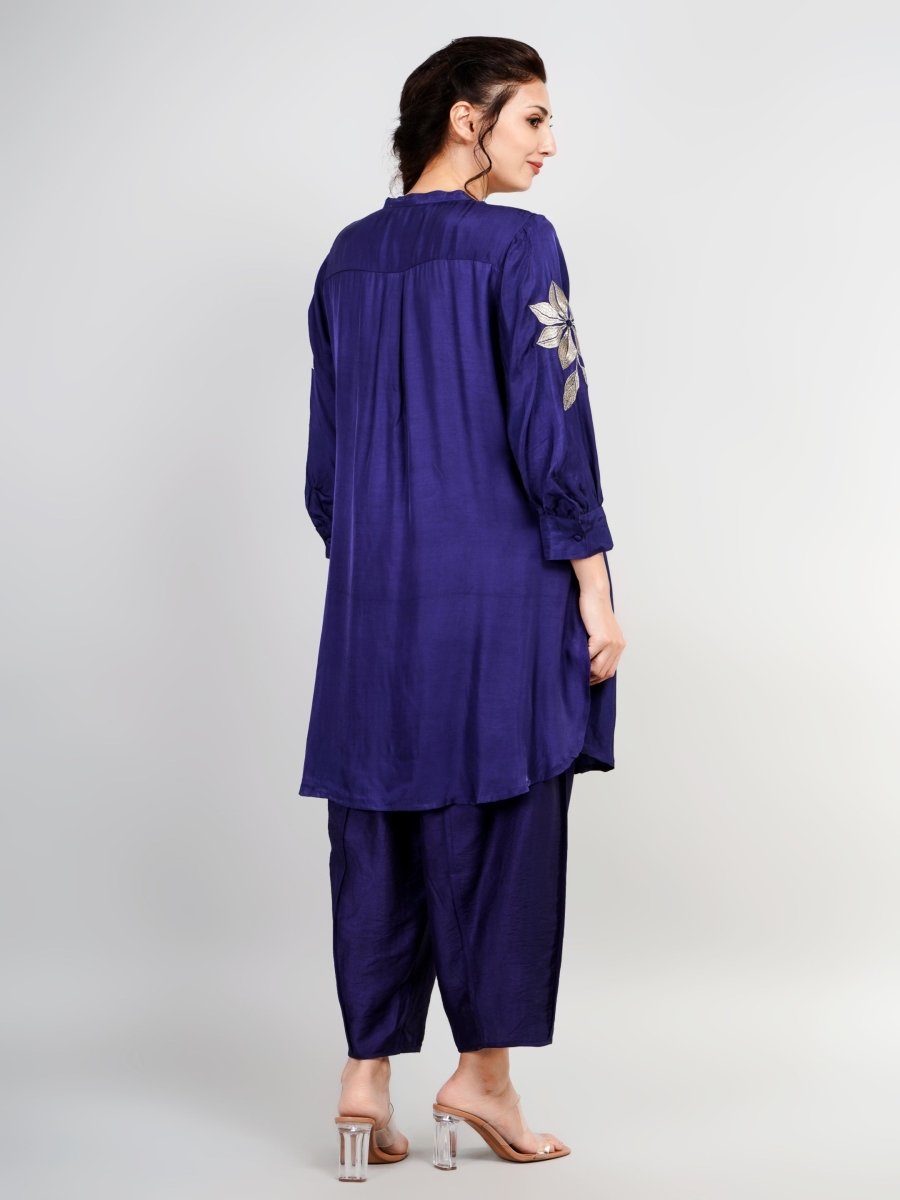 Shop Western Co-ords Set for Women Online in India – Zari Design Blue Natica